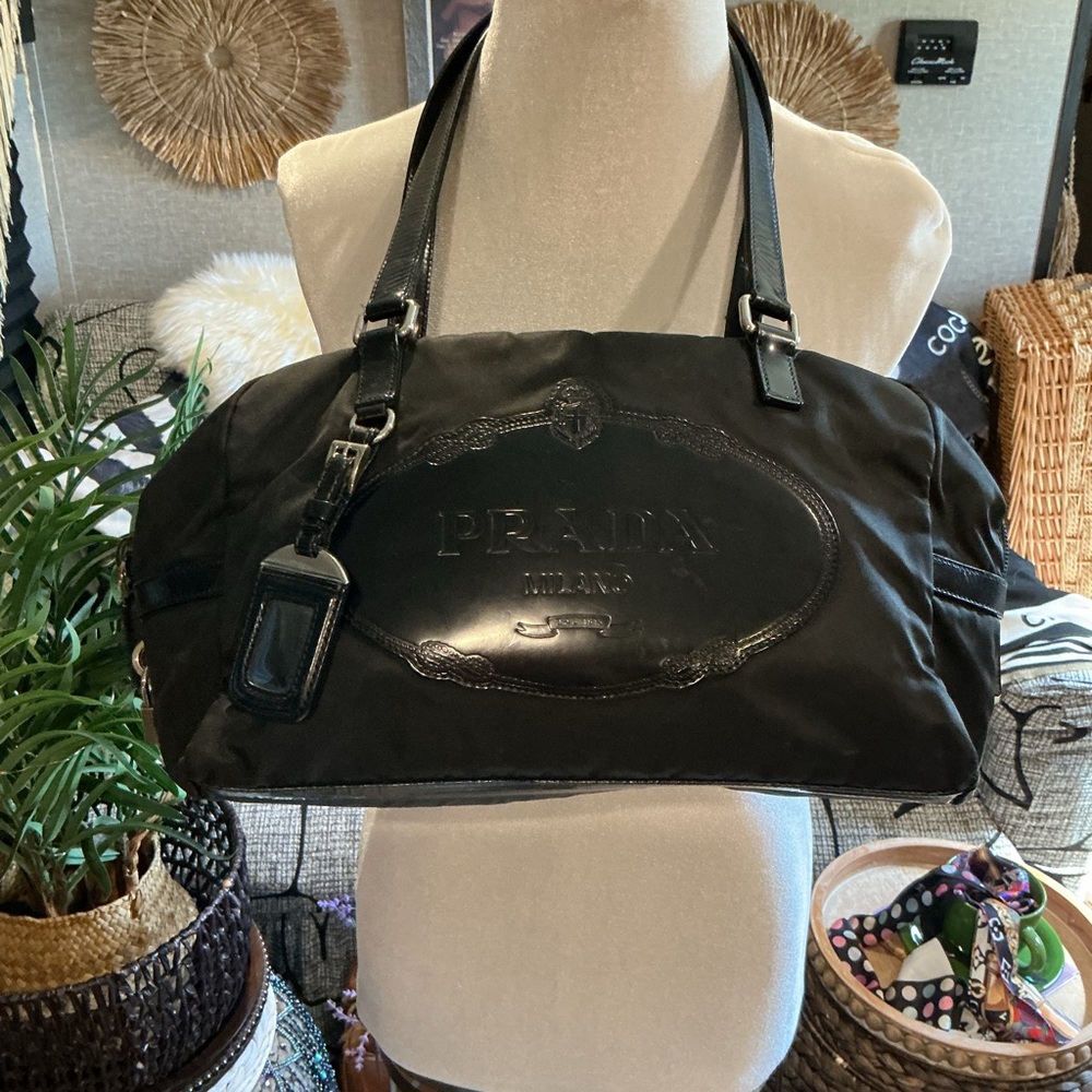Prada Black Satchel Bag Medium Size